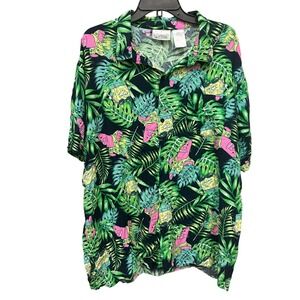 Nickelodeon Spongebob Squarepants Hawaiian Button Up Shirt Men's XXL